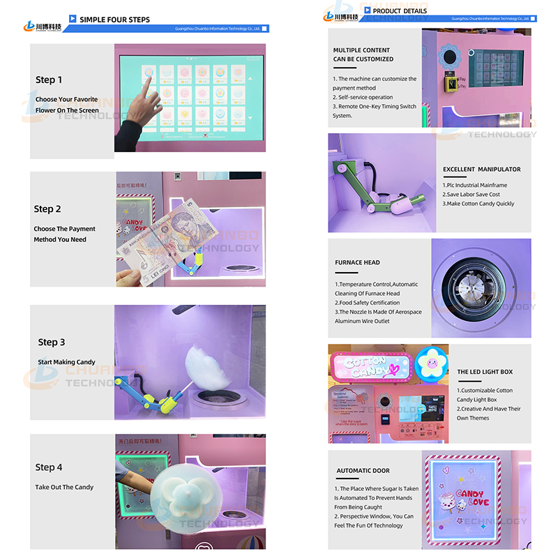 manufacture cotton candy vending machine