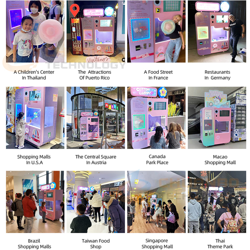 manufacture cotton candy vending machine